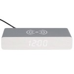 Wireless charging alarm clock grey
