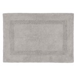 Taupe grey cotton bath mat  50 x 80 cm