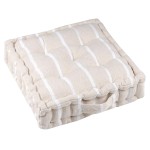 St Trop White Floor Cushion by STOF  45x45x10 cm
