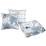 Quiberon Blue and Grey Quilt with 2 Matching Pillowcases