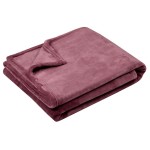 Marsala fleece throw blanket 130  160 cm