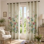 A Magnolia Grommet Curtain Panel 260 x 140 cm