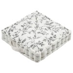 Clarine floor cushion ecru floral pattern � 45 x 45 x 10 cm