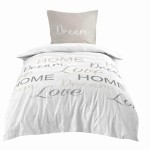 Duvet cover set 140x200 cm Home Love beige 100% cotton