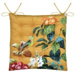 Emmy Mustard Reversible Chair Cushion 38x38 cm