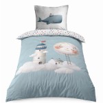 Moby Blue Kids Duvet Cover Set 140x200 cm