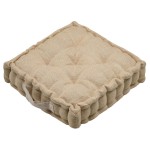 Square Natural Jute Floor Cushion 45 x 45 x 10 cm
