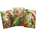 Set of 3 Tropical Jungle Tea Towels 50 x 70 cm