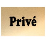 Metal gold door sign  Private  CBKration