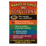 Metal Sign Survival Guide for the Bon Vivant  30.5 x 20 cm
