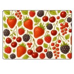 Red Fruits Glass Cutting Board  28.5  20 cm