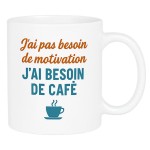 Ceramic Mug I dont need motivation, I need coffee  350 ml