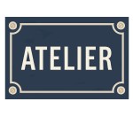 Metal door sign  Workshop  Street sign style  Made in France