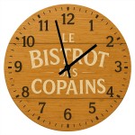 Glass Wall Clock Le Bistrot des Copains  29 cm