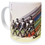 White Ceramic Mug  Free Kick Football
