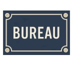 Metal door sign  Office  Street sign style  Made in France