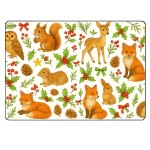 Forest animals cutting board  frosted glass