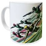 White Ceramic Mug  Swimming