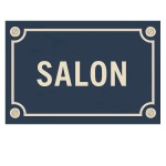 Metal Door Sign  Living Room  Street Sign Style  Made in Fran