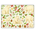 Polar Bears Glass Cutting Board 28.5  20 cm