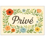 Metal Floral Door Sign  Private