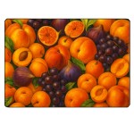 Summer Fruits Glass Cutting Board  28.5  20 cm