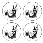 Set of 4 Coasters  Corsican Donkey