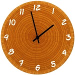 Wood Slice Glass Clock 29 cm