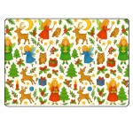 Angels and Reindeer Glass Cutting Board  Frosted Glass