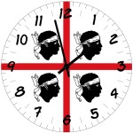 Wall Clock  Sardinia Quattro Mori