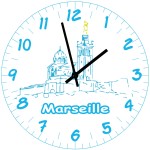 Glass Clock Marseille 29 cm