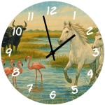 camargue Glass Clock 29 cm