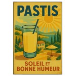 Metal Sign Pastis, Sun and Good Vibes  30.5 x 20 cm