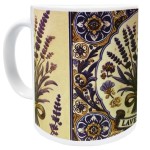White Ceramic Mug  Lavender, Scent of Provence