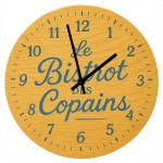 Glass Wall Clock Le Bistrot des Copains  29 cm