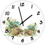 Hedgehogs in the forest wall clock 29 cm