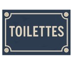 Metal Door Sign  Toilets  Street Sign Style