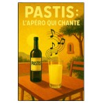 Metal Sign Pastis, the Aperitif That Sings  30.5 x 20 cm
