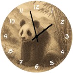Decorative glass wall clock  Panda