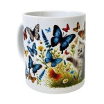 Ceramic Mug Cat and Butterflies  CBKration