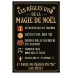 Metal Sign The Golden Rules of Christmas Magic  30.5 x 20 cm