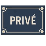 Metal Door Sign  Private  Street Sign Style