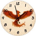 Glass Wall Clock Phoenix  29 cm