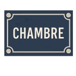 Metal Door Sign  Bedroom  Street Sign Style  Made in France