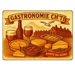 Cutting Board Chti Gastronomy  28.5 x 20 cm