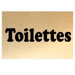 Metal gold door sign  Restroom  CBKration
