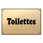 Metal gold door sign  Restroom  CBKration