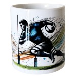 Ceramic Pencil Holder  Rugby