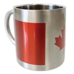 Stainless Steel Double-Wall Mug  Canadian Flag Design