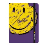 Smiley purple notebook